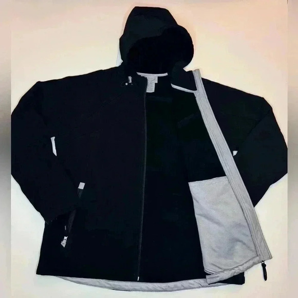 Free Country Women’s  Full Zip Hooded Black Jacket Size- Extra Large - Picture 9 of 11